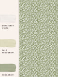 Laura Ashley moss green Sweet Alyssum wallpaper 10m - British product