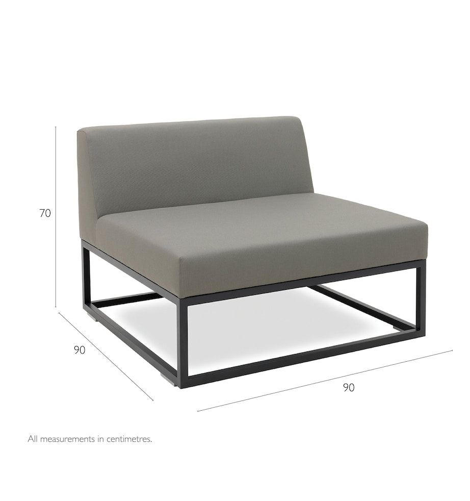 Indian Ocean Latitude modular outdoor centre lounge chair, UK version