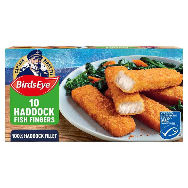 Birds Eye 10 MSC Breaded Haddock Fish Fingers   280g