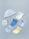 Babyblooms Blue Frankie Bear gift basket, imported from the UK