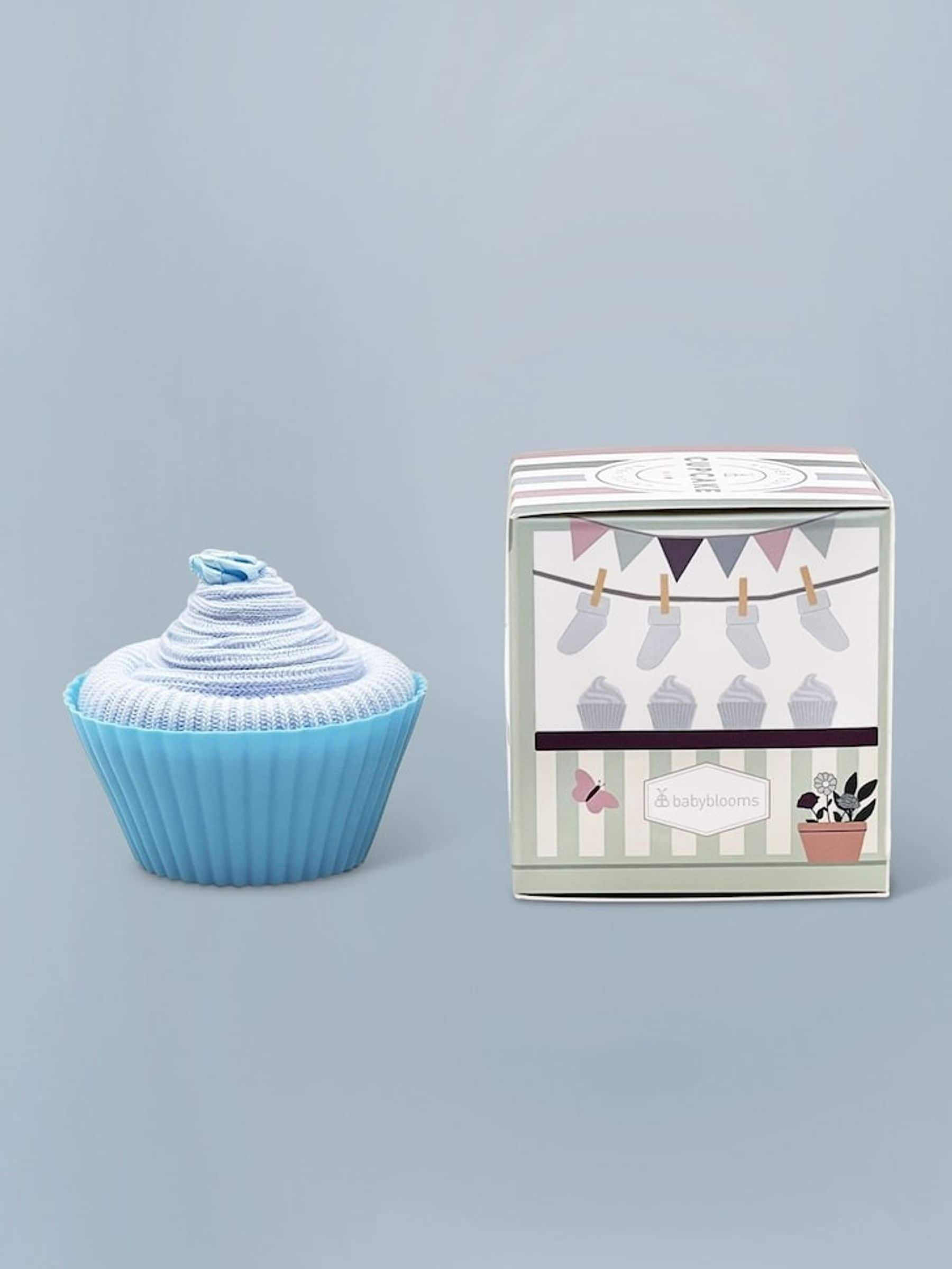 Babyblooms Blue Frankie Bear gift basket, imported from the UK