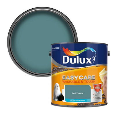 Argos Dulux Easycare Washable and Tough Matt Paint Teal Voyage 2.5L- Buy online at McGrocer