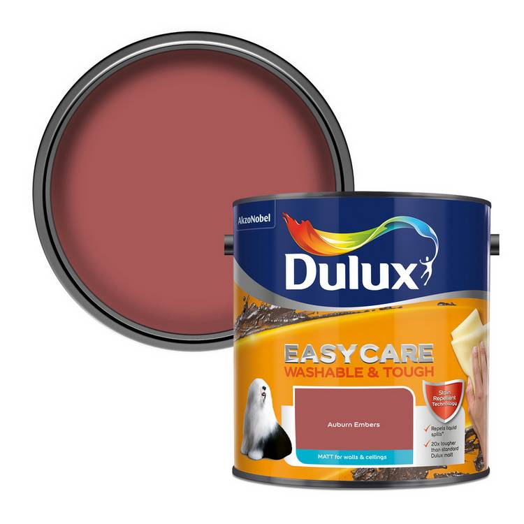 Dulux Easycare Washable & Tough Matt paint Auburn Embers 2.5L, imported from the UK