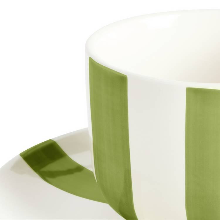 Habitat teacup and saucer hand-painted stripe 230ml, imported from the UK