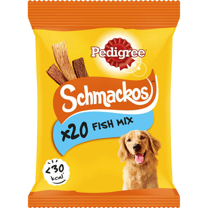 Pedigree Schmackos Strips Adult Dog Treats Fish Mix