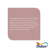 Dulux Easycare Matt Paint 2.5L Pressed Petal, imported from the UK
