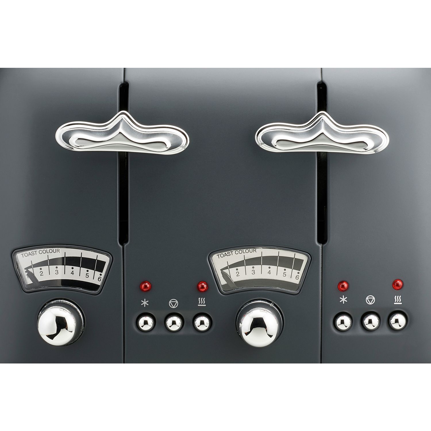 De'Longhi CT04 grey retro toaster, imported from the UK