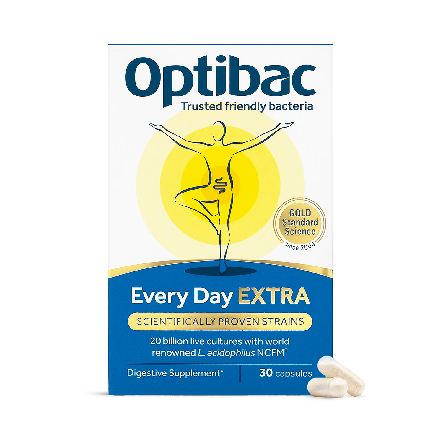 Optibac Probiotic Capsules Every Day Extra 30, imported from the UK