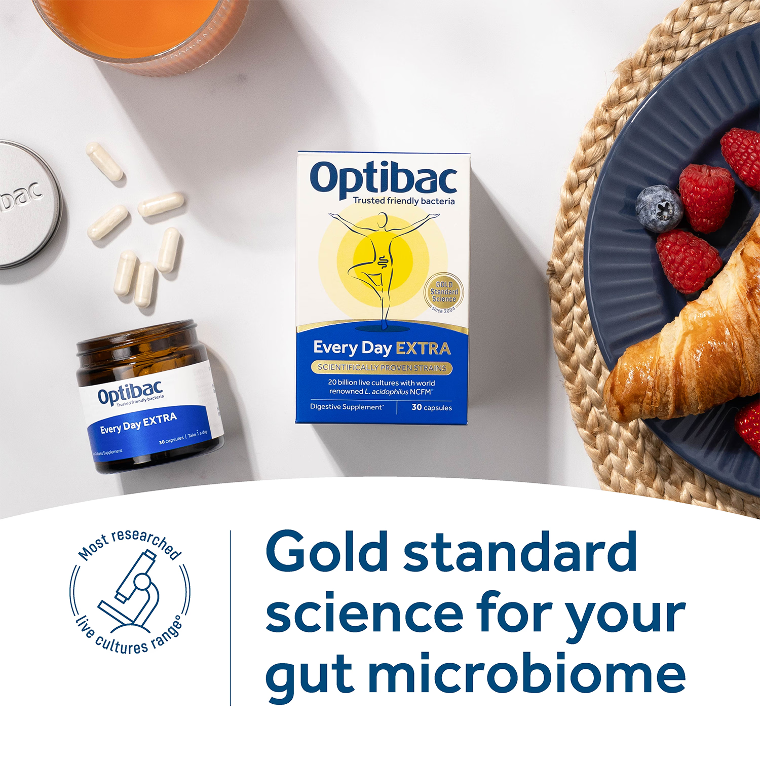 Optibac Probiotic Capsules Every Day Extra 30, imported from the UK