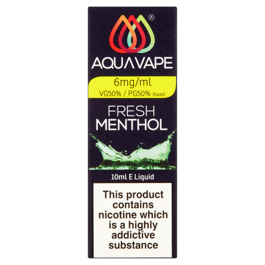 Aqua Vape Fresh Menthol E-Liquid 6mg GOODS ASDA   