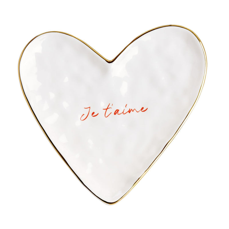 Argos Home Je t'aime heart plate 19.6cm, imported from the UK