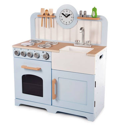 Argos Tidlo Wooden Country Play Kitchen Pretend Play Kitchen (H92 x W32.3 x D77 cm)- Buy online at McGrocer