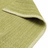 Argos Home herringbone green cotton flatweave rug 120x170cm, UK version