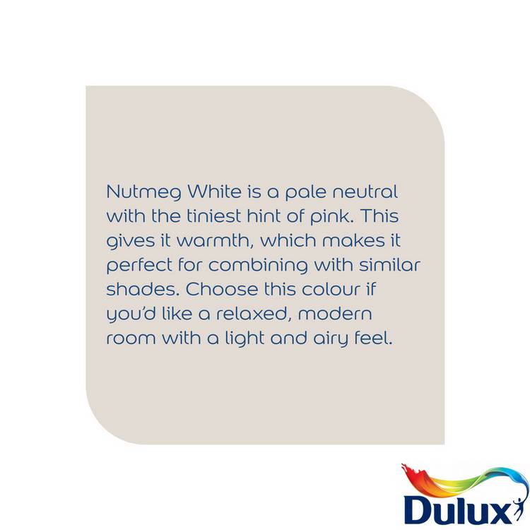 Dulux bathroom paint Nutmeg White 2.5L - British product