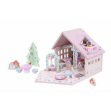 Chad Valley wooden fairy playhouse with furniture and fairies, UK version