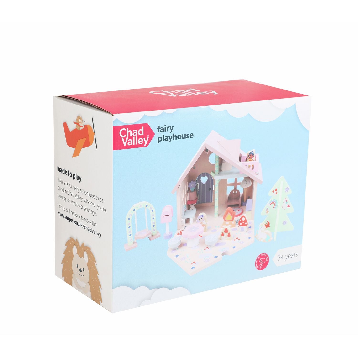 Chad Valley wooden fairy playhouse with furniture and fairies, UK version