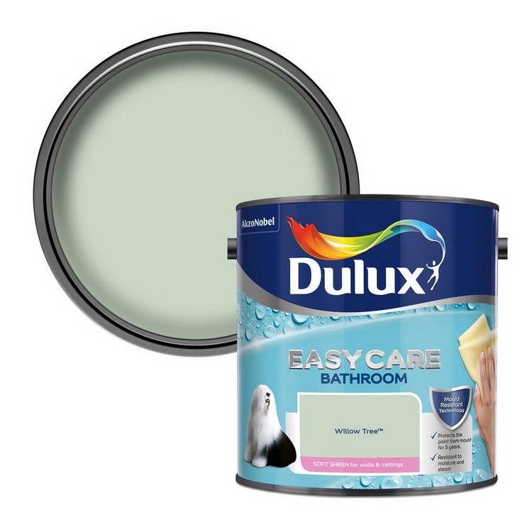 Dulux Easycare Bathroom paint Willow Tree green 2.5L (British brand)