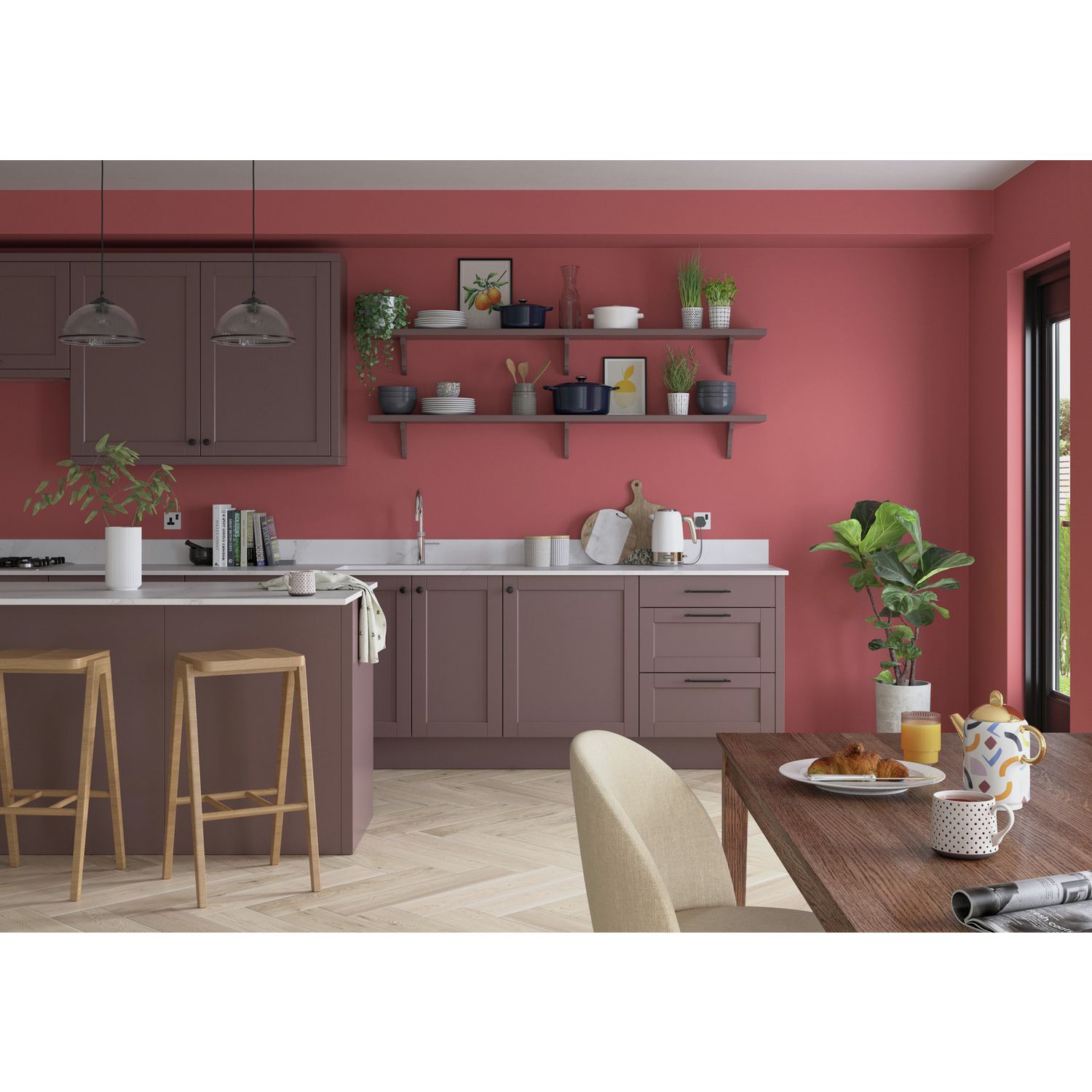 Dulux Easycare Kitchen Matt Coral Charm paint 2.5L, UK version
