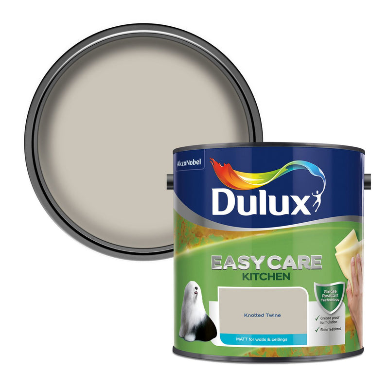 Dulux Easycare Kitchen Matt paint Knotted Twine 2.5L, imported from the UK