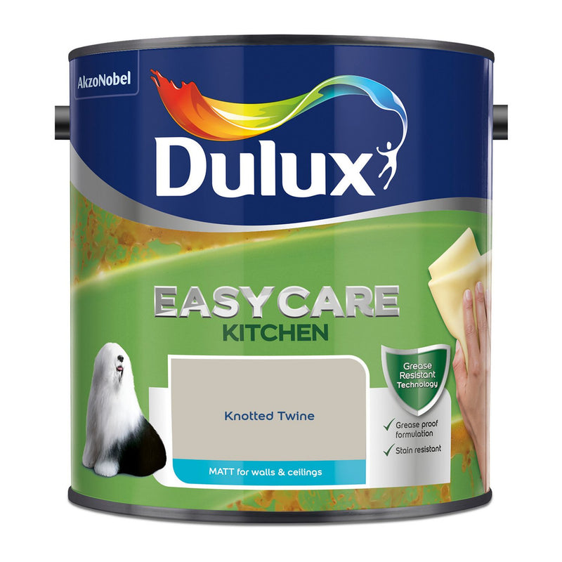 Dulux Easycare Kitchen Matt paint Knotted Twine 2.5L, imported from the UK