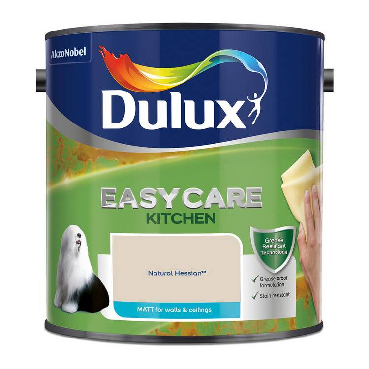 Dulux Easycare Kitchen Matt Natural Hessian paint 2.5L (British brand)