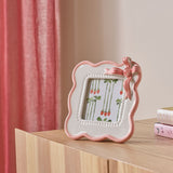 Argos Home ceramic picture frame pink bow 4x4 inch, UK version