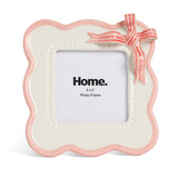Argos Home ceramic picture frame pink bow 4x4 inch, UK version