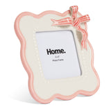 Argos Home ceramic picture frame pink bow 4x4 inch, UK version