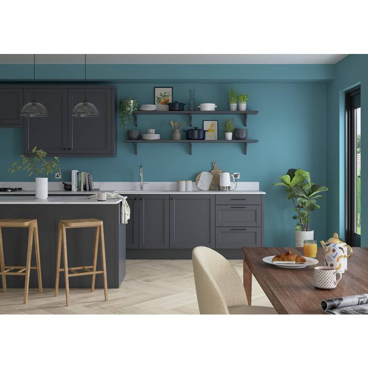 Dulux Easycare Kitchen Matt paint Stonewashed Blue 2.5L, UK version