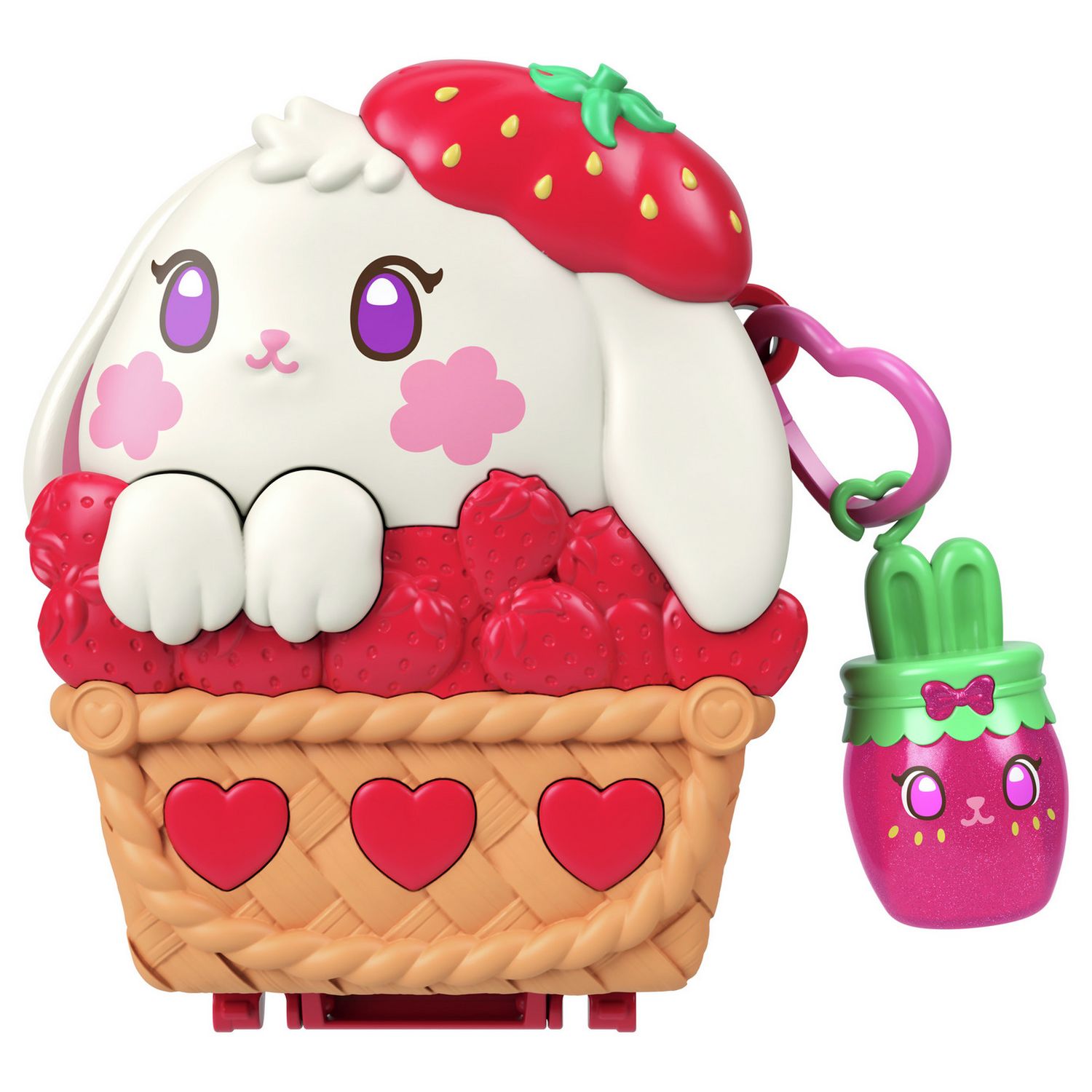Polly Pocket Picnic Bunny Compact playset with micro doll and accessories, imported from the UK