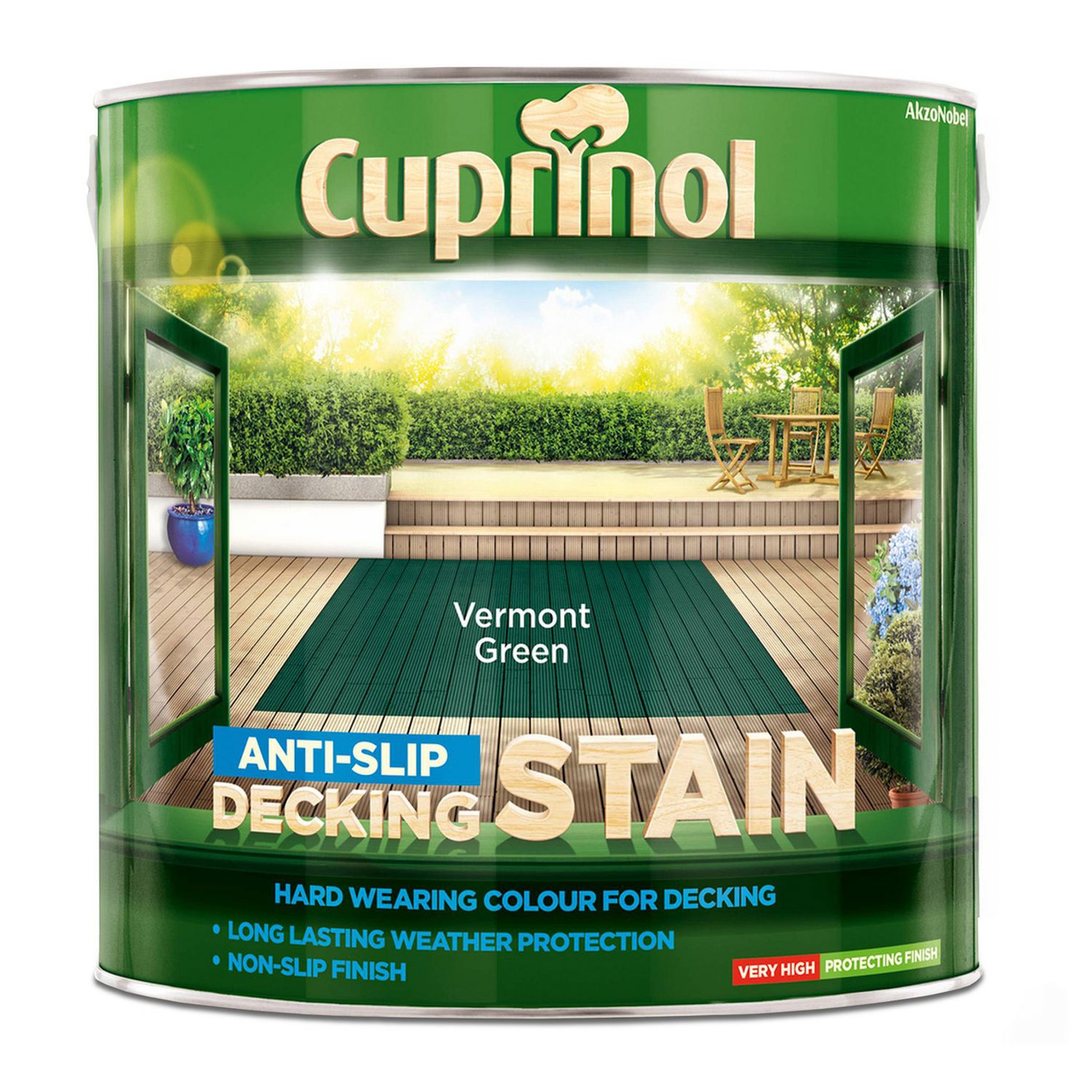 Cuprinol decking stain Vermont Green 2.5L (British brand)