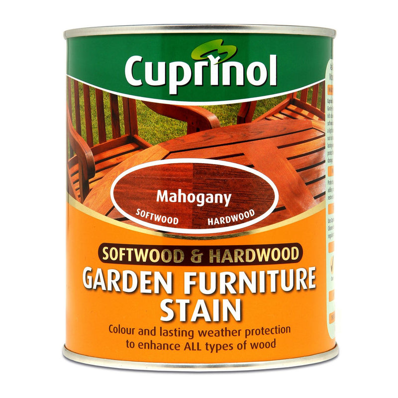 Cuprinol garden furniture stain mahogany 750ml, imported from the UK