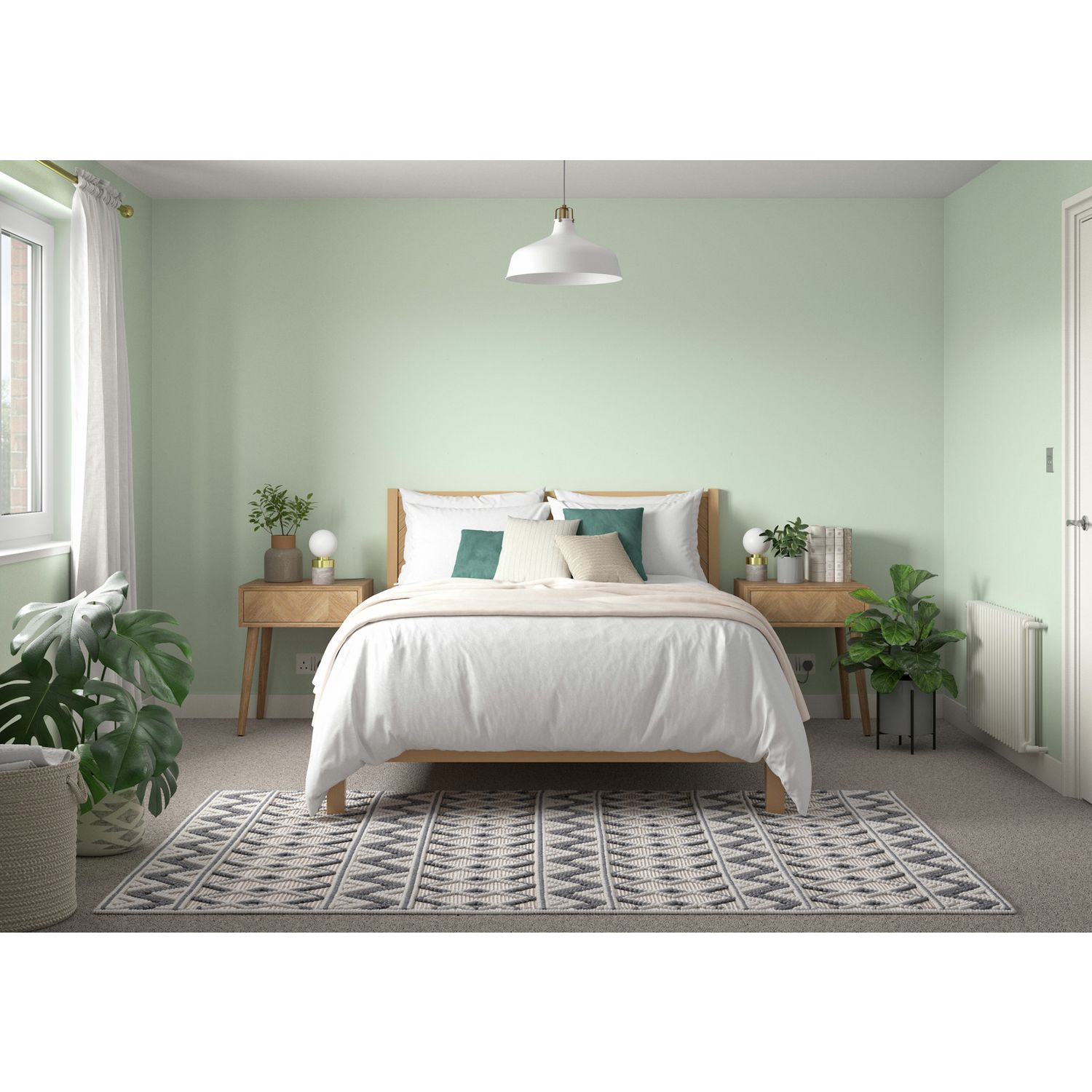 Dulux Willow Tree green matt paint 5L (British brand)