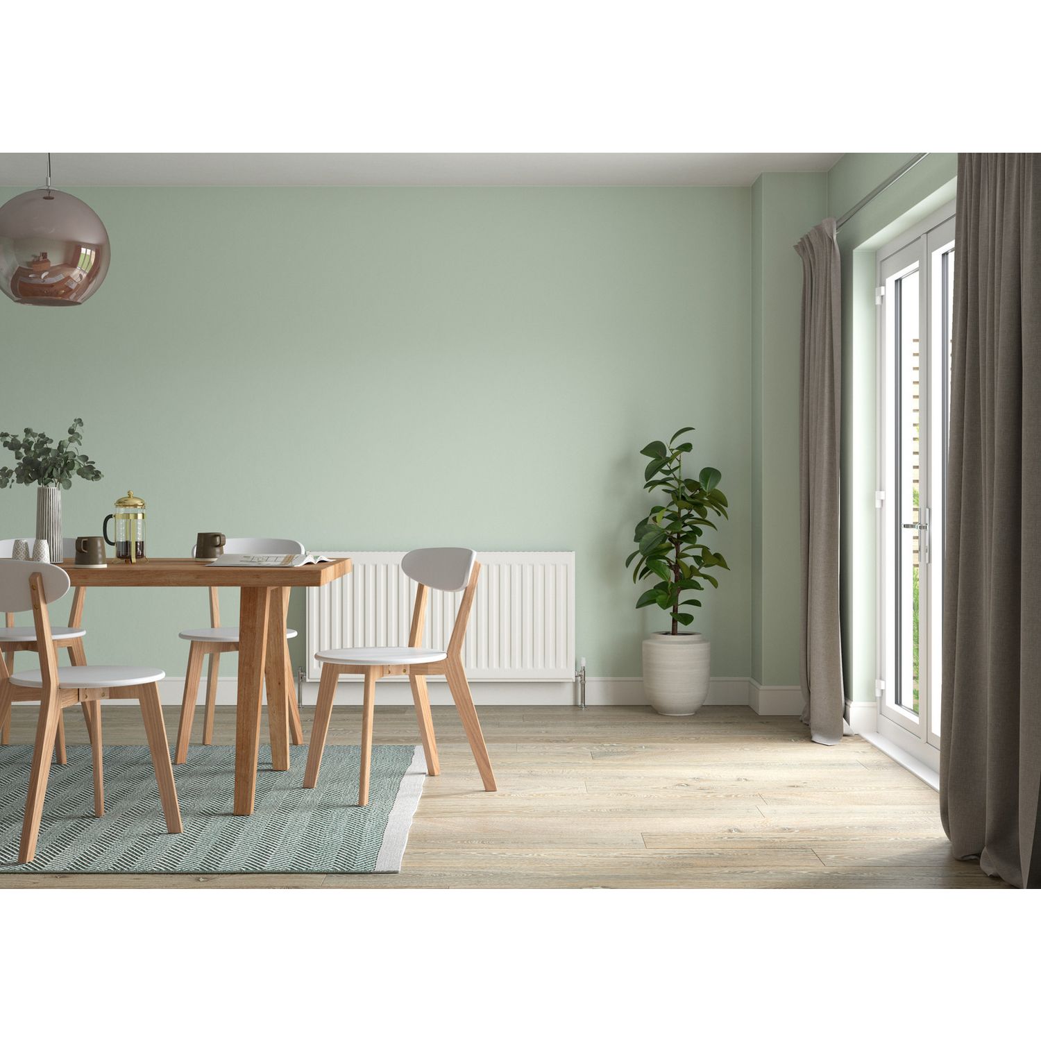 Dulux Willow Tree green matt paint 5L (British brand)