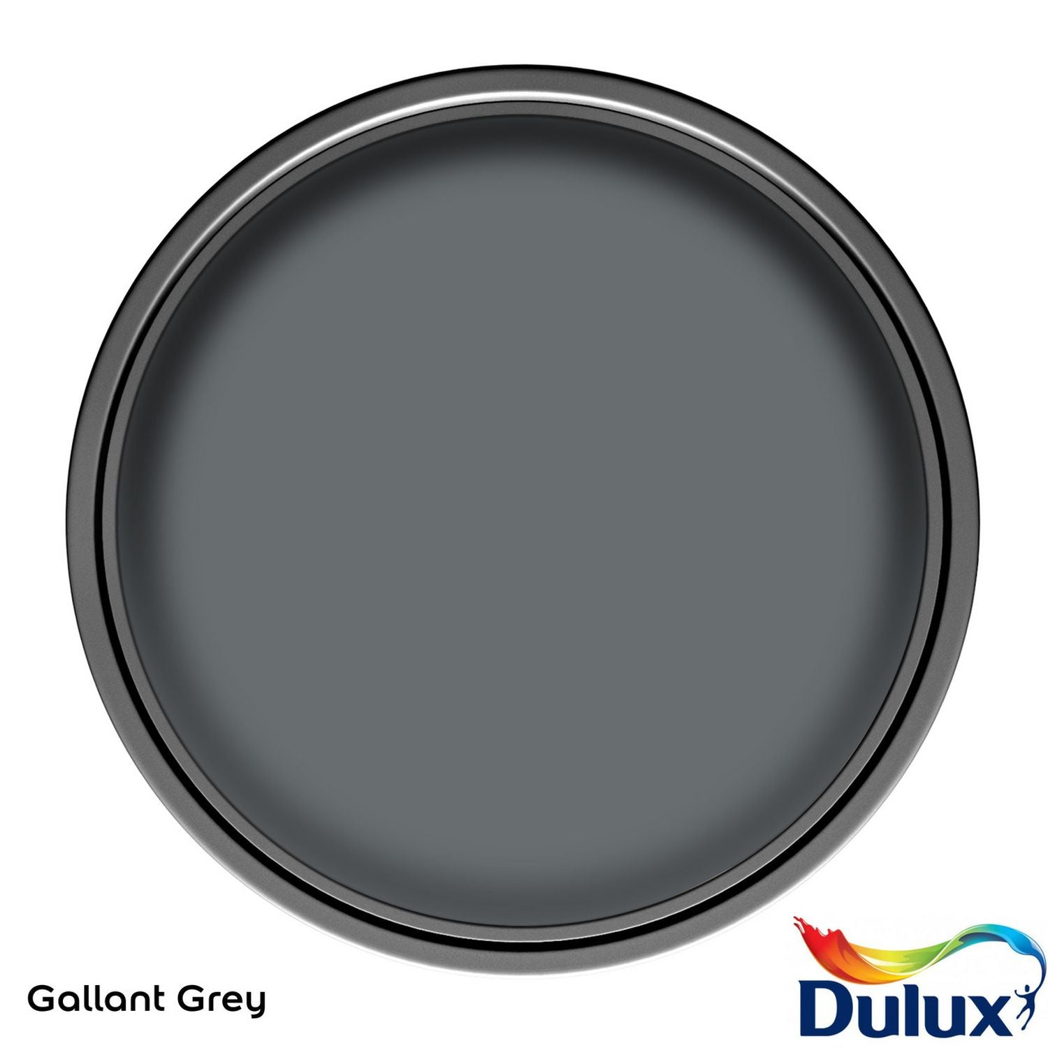 Dulux exterior satin paint Gallant Grey 750ml, UK version