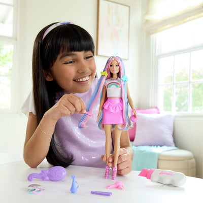 Argos Barbie Rainbow Sparkle Hair Fashion Doll 32cm- Buy online at McGrocer