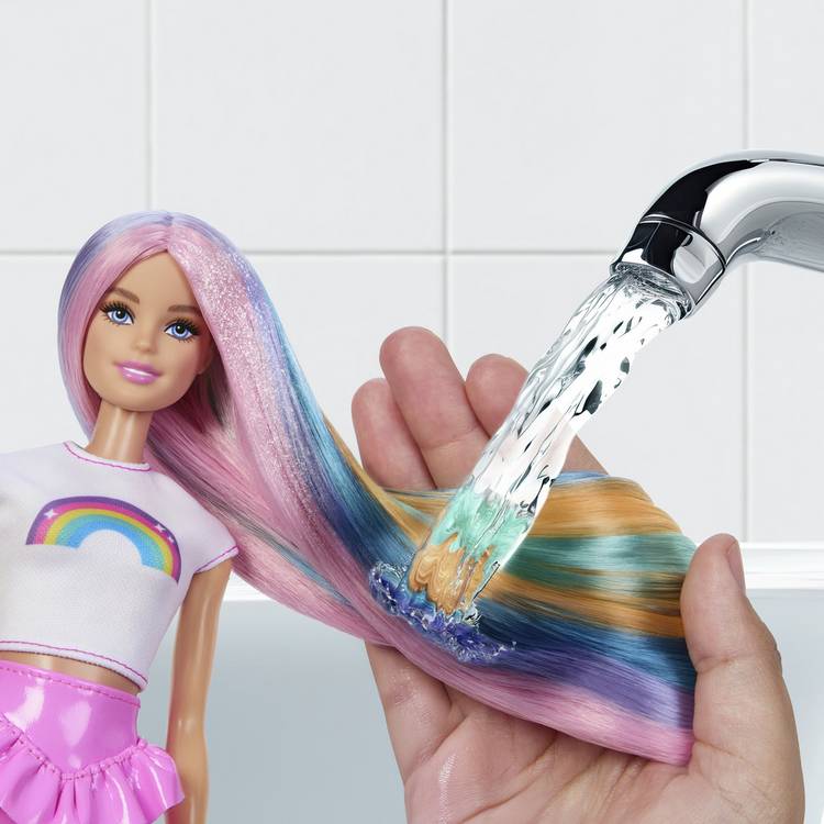 Barbie Rainbow Sparkle Hair fashion doll 32cm, imported from the UK