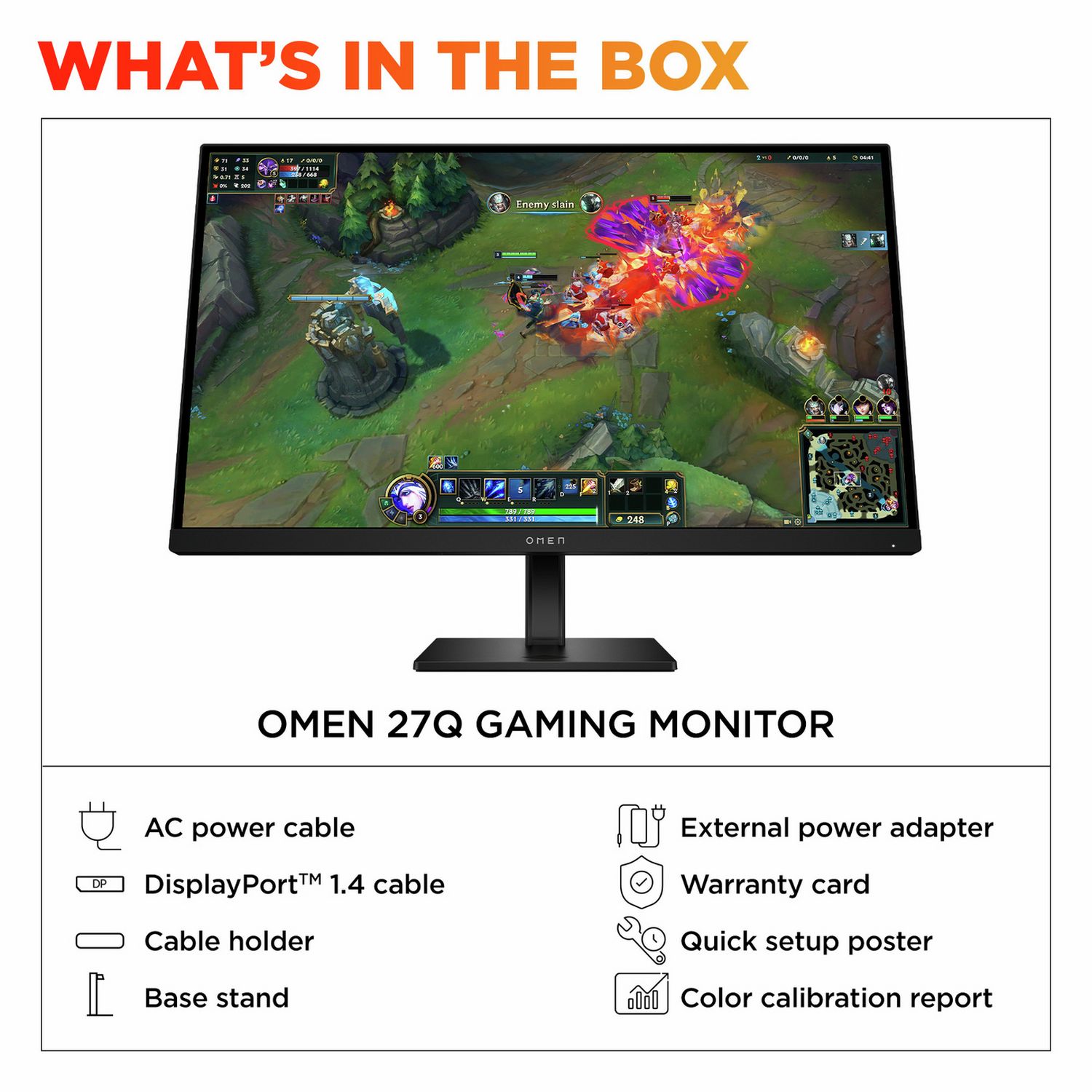 HP OMEN 27in gaming monitor - British product