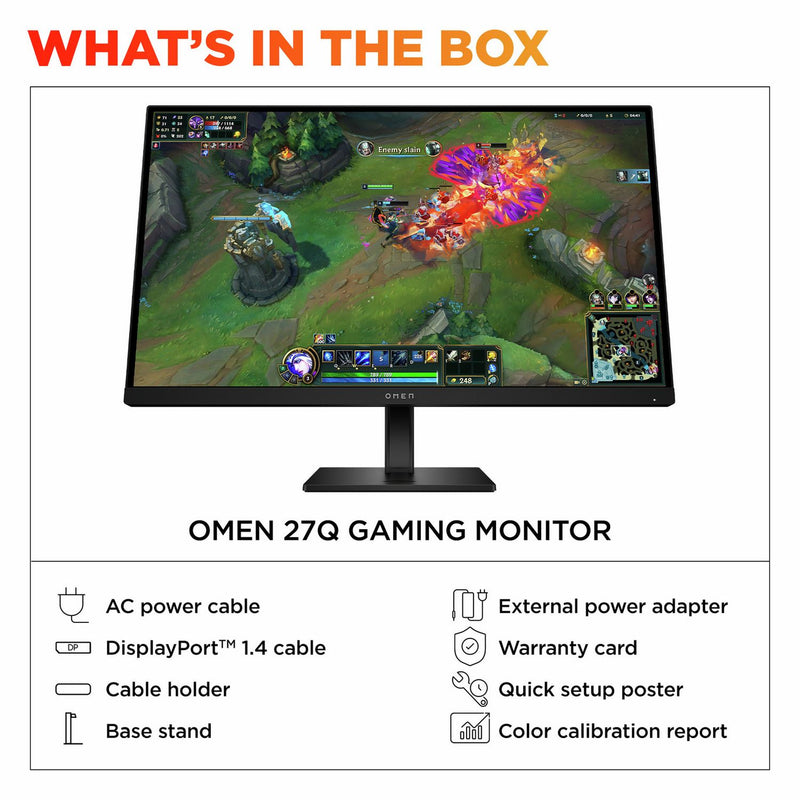 HP OMEN 27in gaming monitor - British product