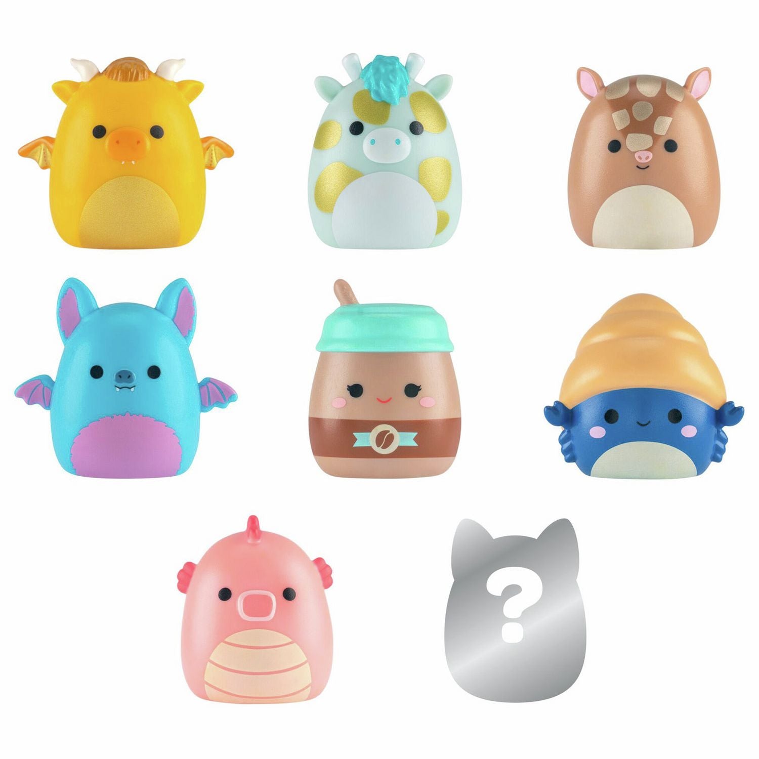 Squish-a-longs mini Squishmallows collectible pack of 8, UK version
