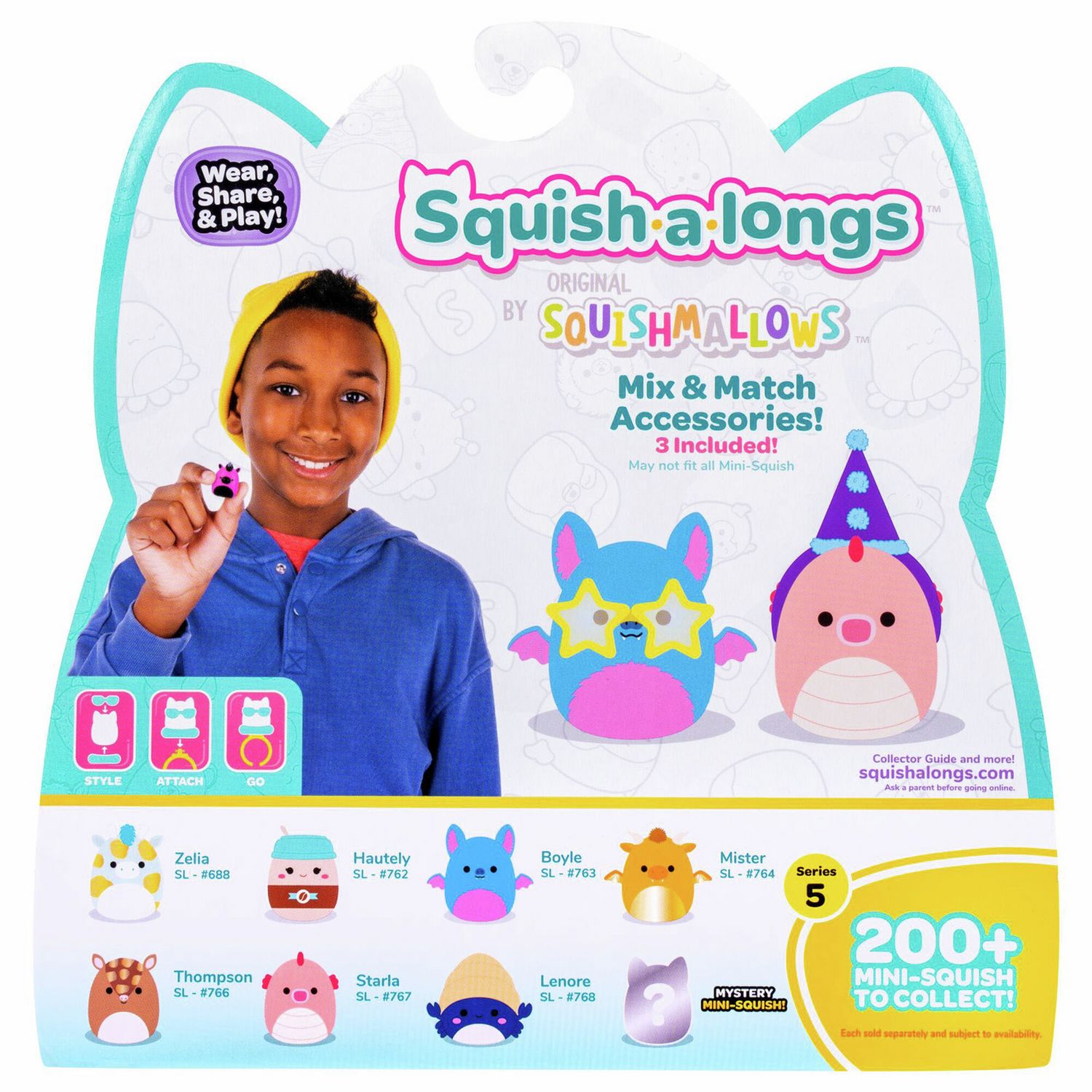 Squish-a-longs mini Squishmallows collectible pack of 8, UK version