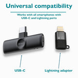 Deltaco wireless vlogging microphone black, UK version