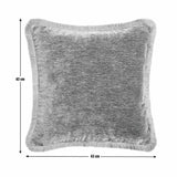 Habitat fringed chenille cushion storm blue 43x43cm (British brand)
