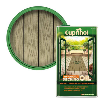 Argos Cuprinol UV Guard Decking Oil Natural Oak 5L- Buy online at McGrocer