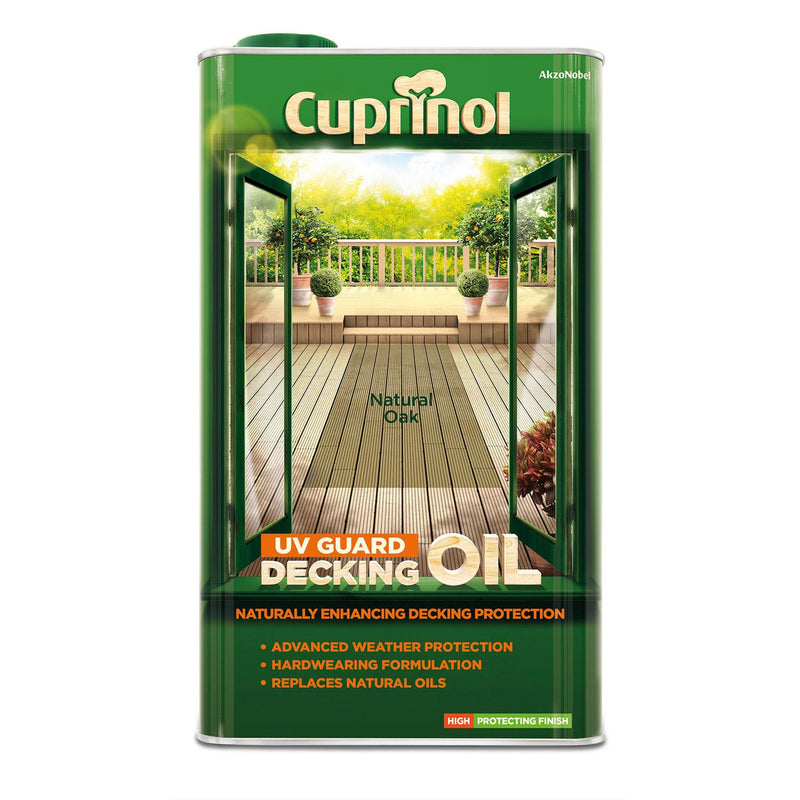 Cuprinol decking oil UV Guard Natural Oak 5L (British brand)