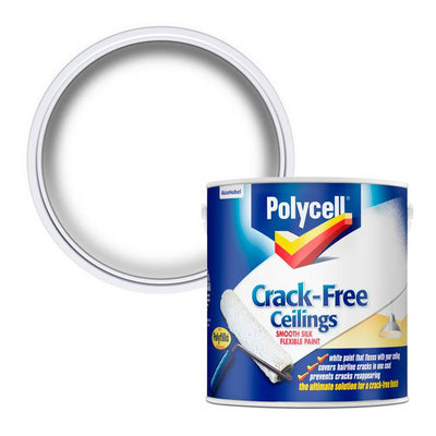 Argos Polycell Crack Free Ceilings Smooth Silk Flexible Ceiling Paint 2.5L- Buy online at McGrocer