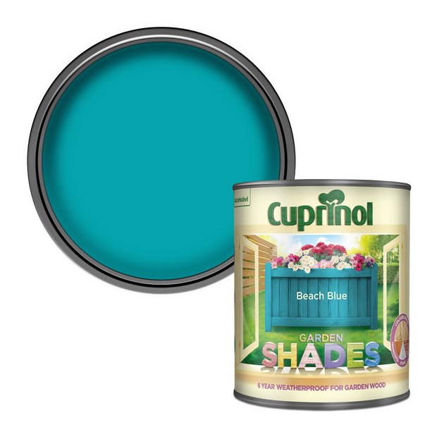 Cuprinol Beach Blue garden paint 1L (British brand)
