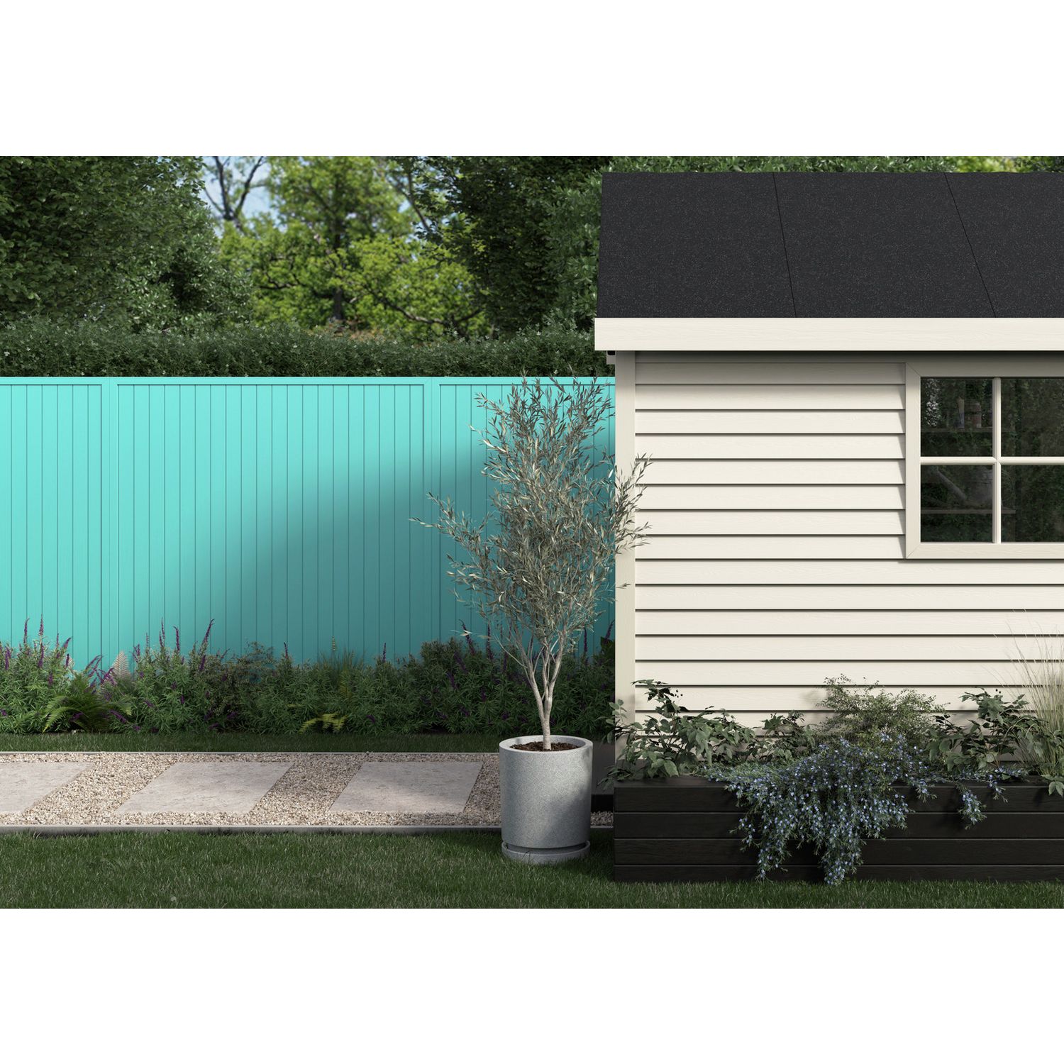 Cuprinol Beach Blue garden paint 1L (British brand)