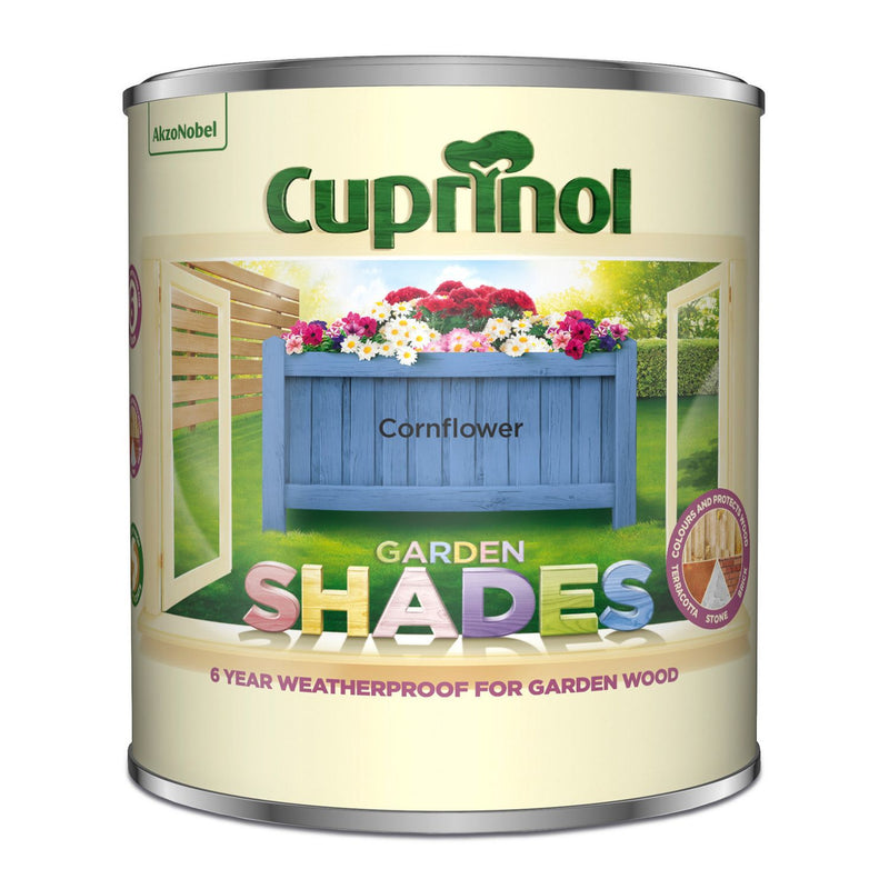 Cuprinol garden paint Cornflower 1L, imported from the UK
