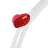Argos Home glass straws pack of 4 with heart designs, UK version